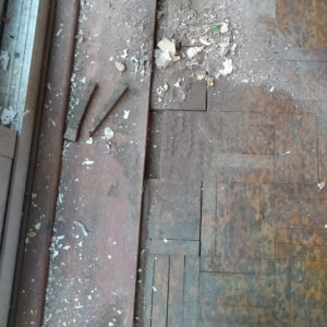 damaged parquet floor
